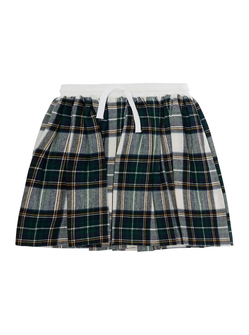Nanan Checked Elastic-Waist Skirt