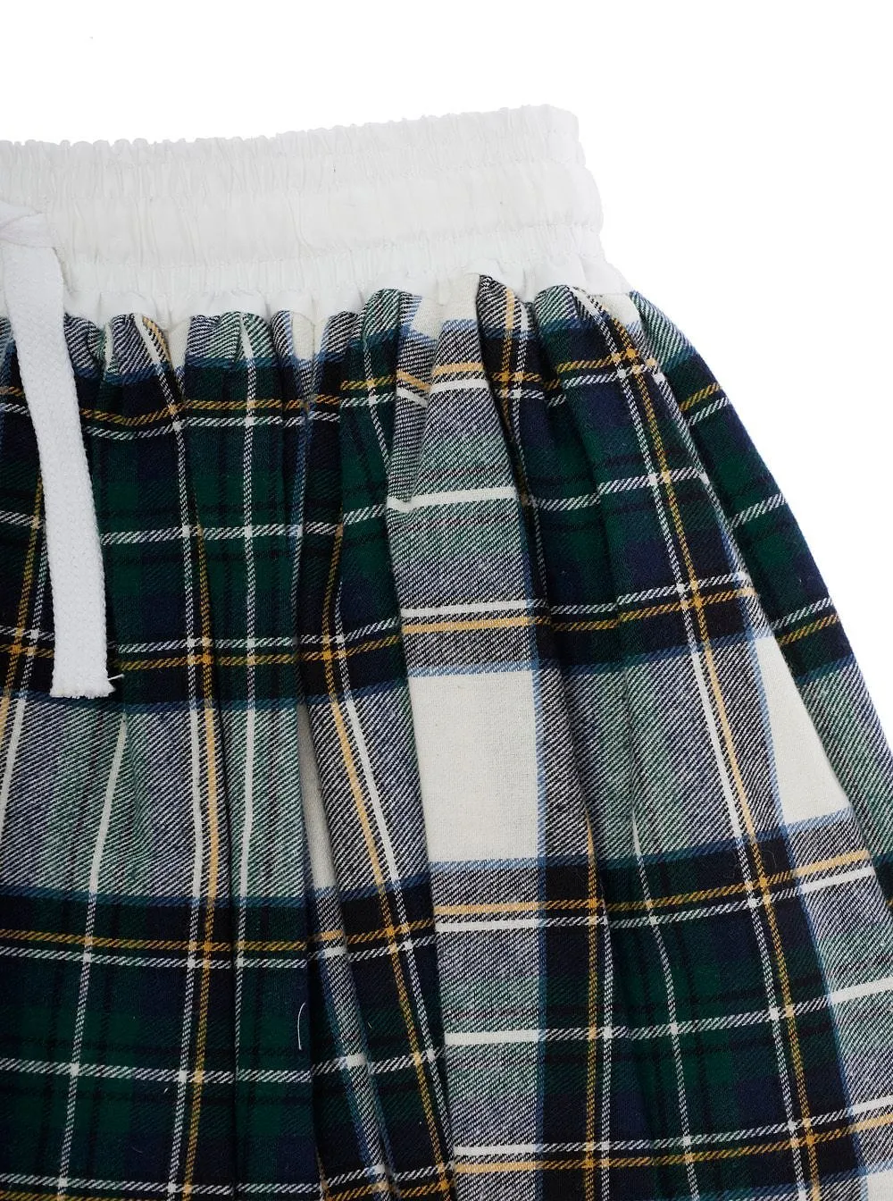 Nanan Checked Elastic-Waist Skirt