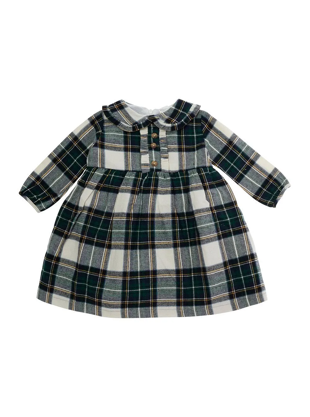Nanan Checked Long-Sleeve Dress