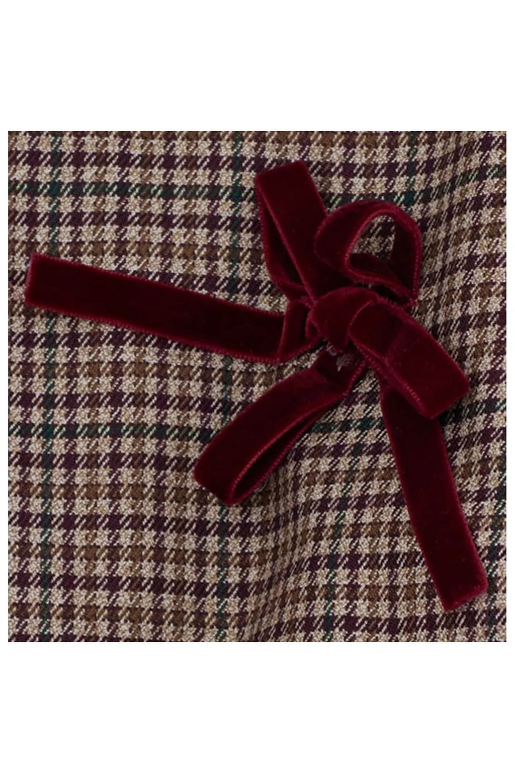 Checked Bow Bomber Jacket
