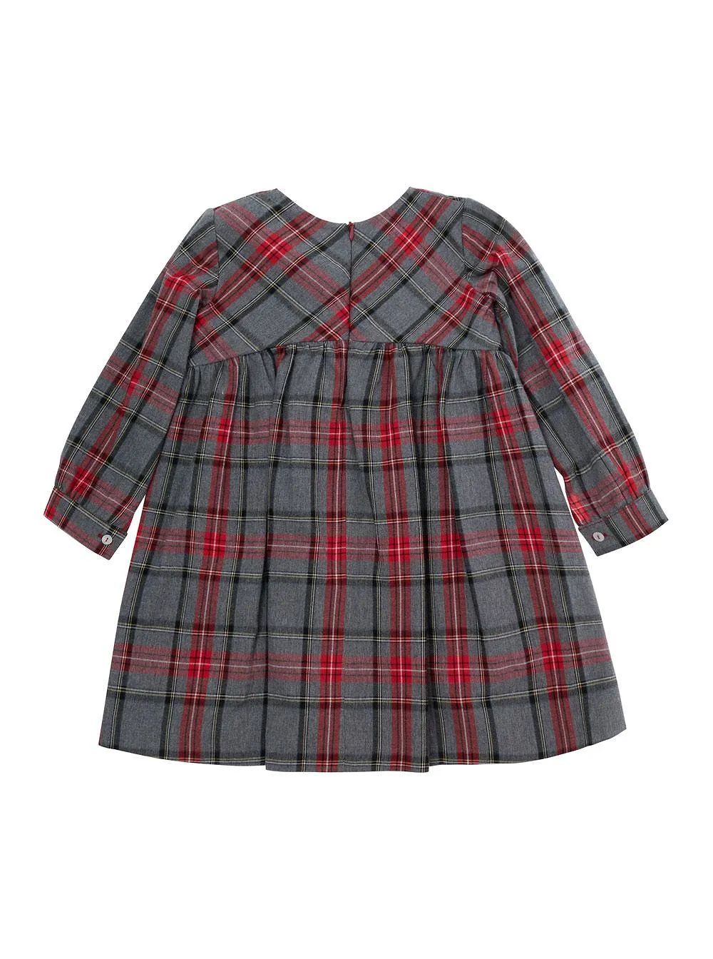 Checked Long-Sleeve Dress