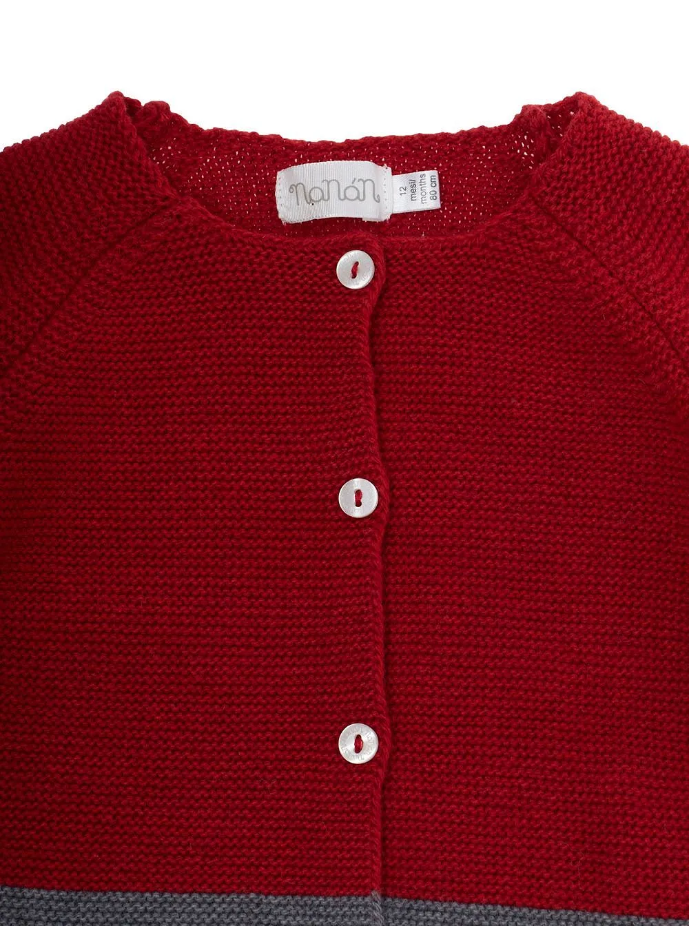 Nanan Contrast Trim Round-Neck Cardigan