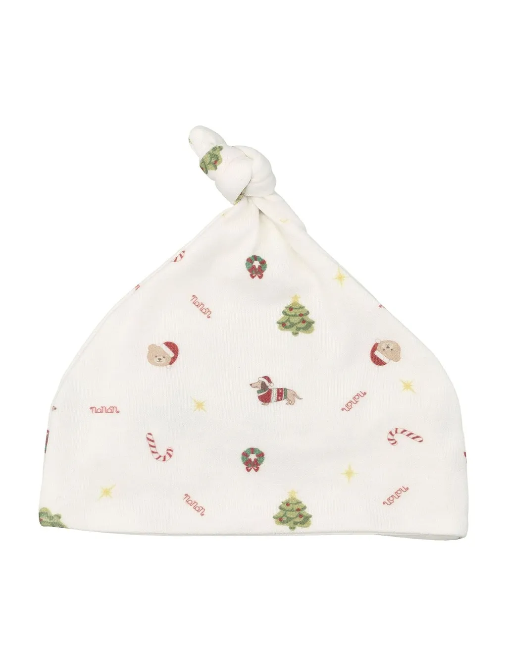 Nanan Christmas Print Baby Hat