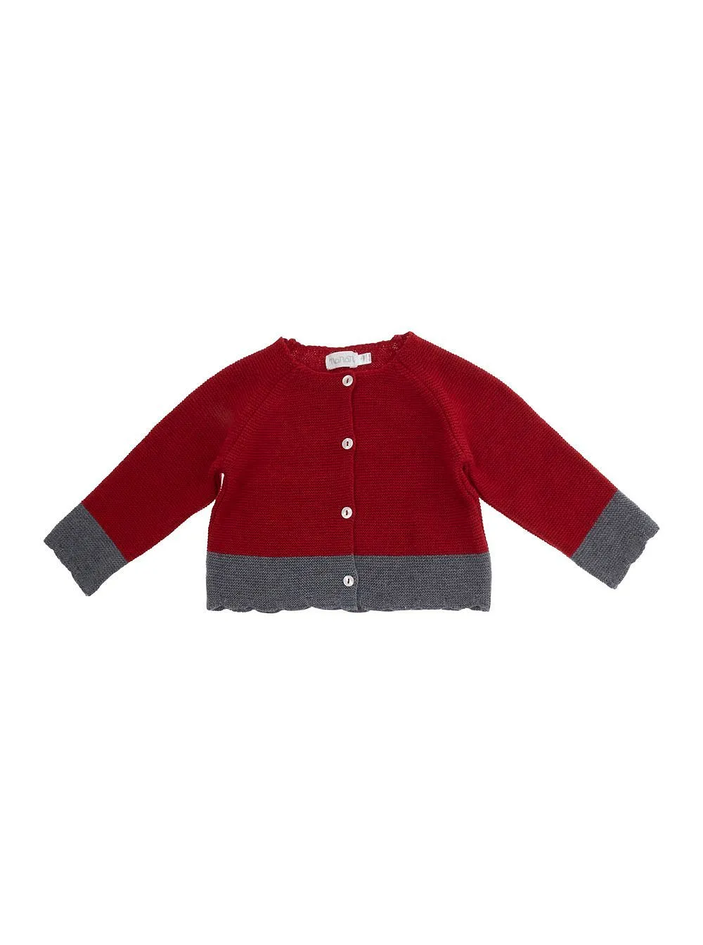 Nanan Contrast Trim Round-Neck Cardigan