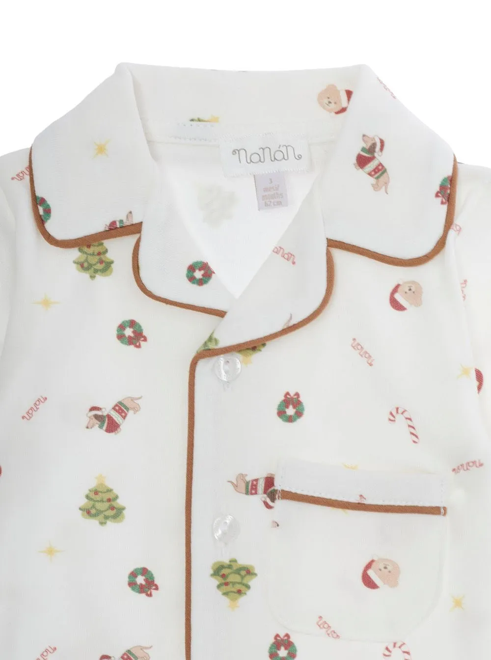 Nanan Printed Collared Onesie