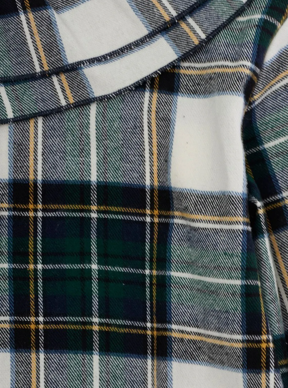 Nanan Ruffled Collar Checked Top