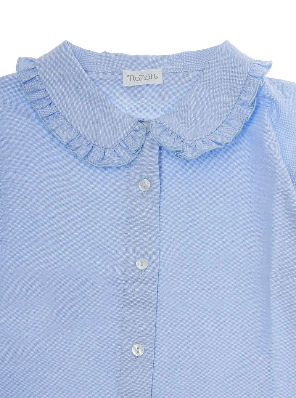 Ruffled Collar Oxford Shirt