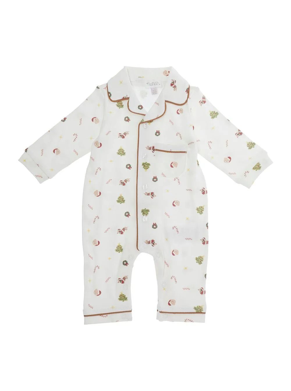 Nanan Printed Collared Onesie