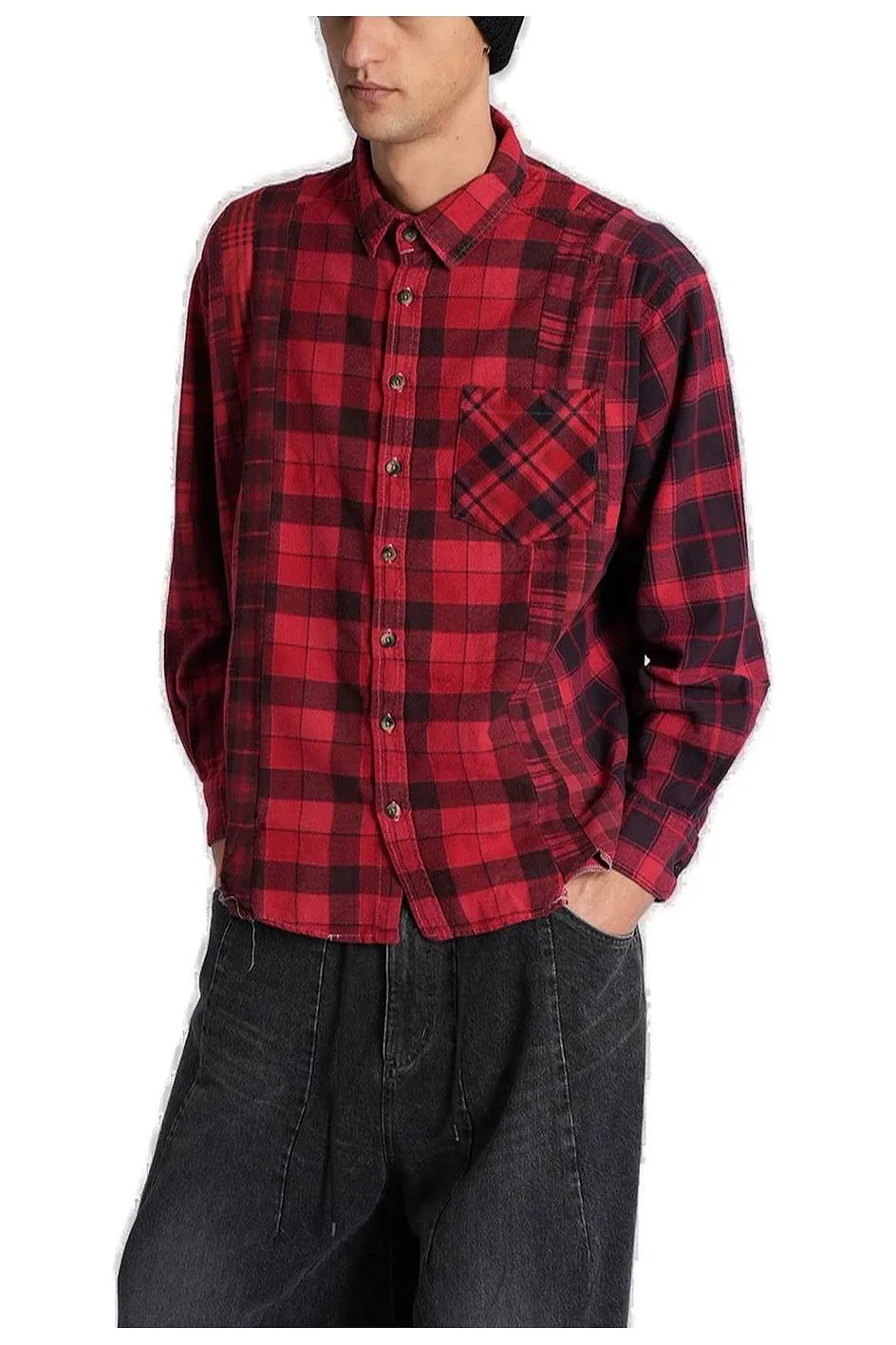 Checked Long-Sleeved Shirt