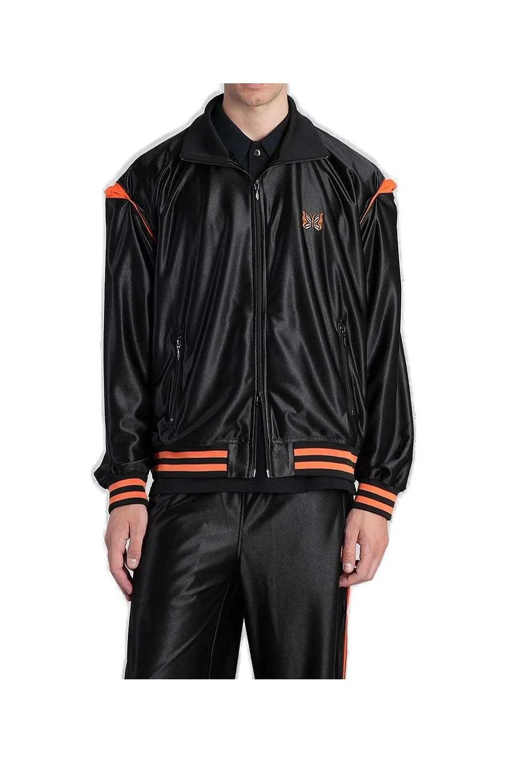 Needles Butterfly Embroidered Zip-Up Jacket