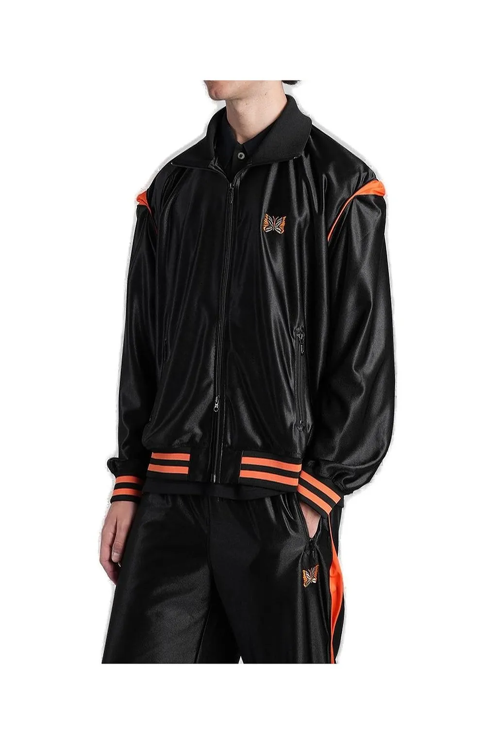 Needles Butterfly Embroidered Zip-Up Jacket