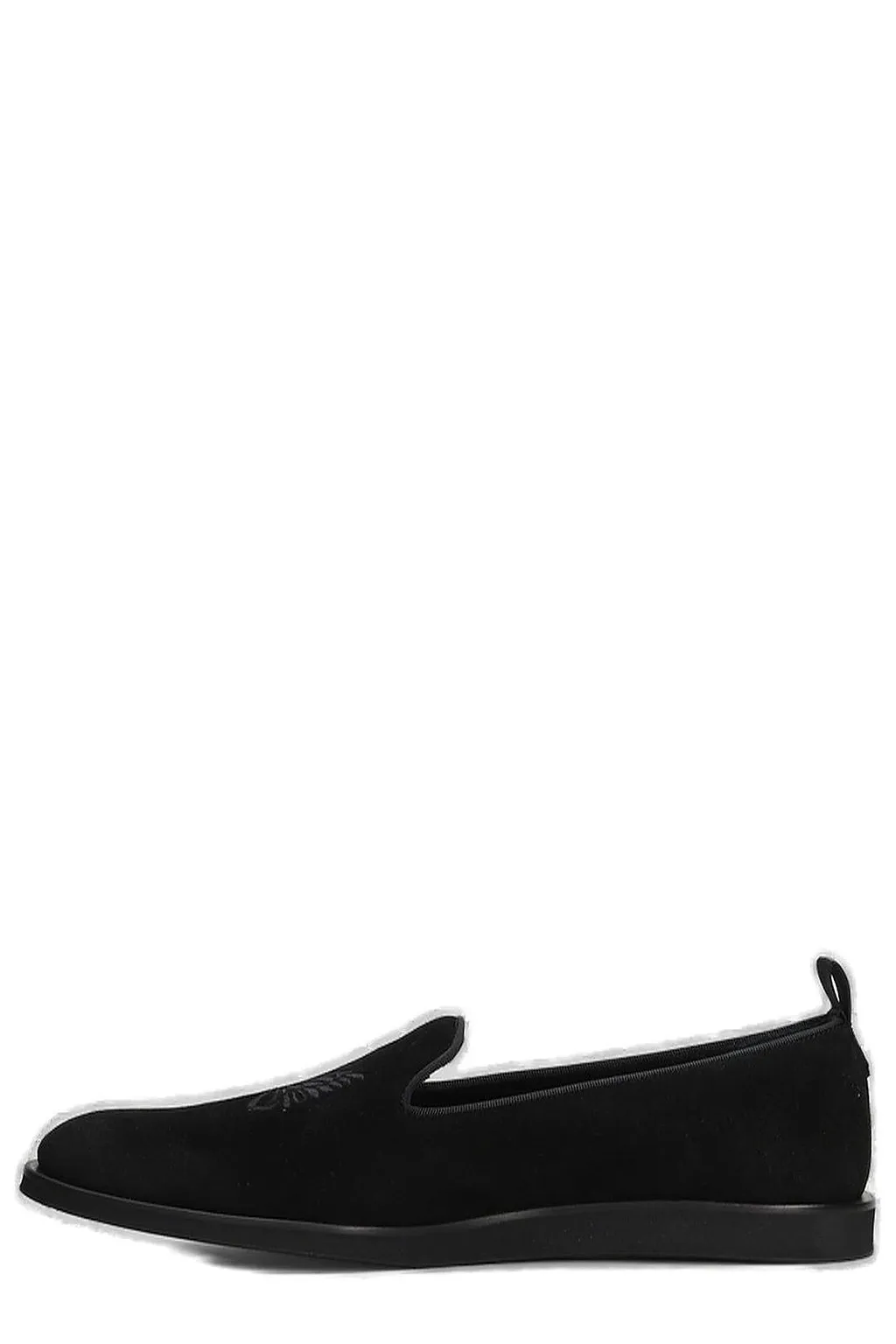 Needles Logo Embroidered Loafers