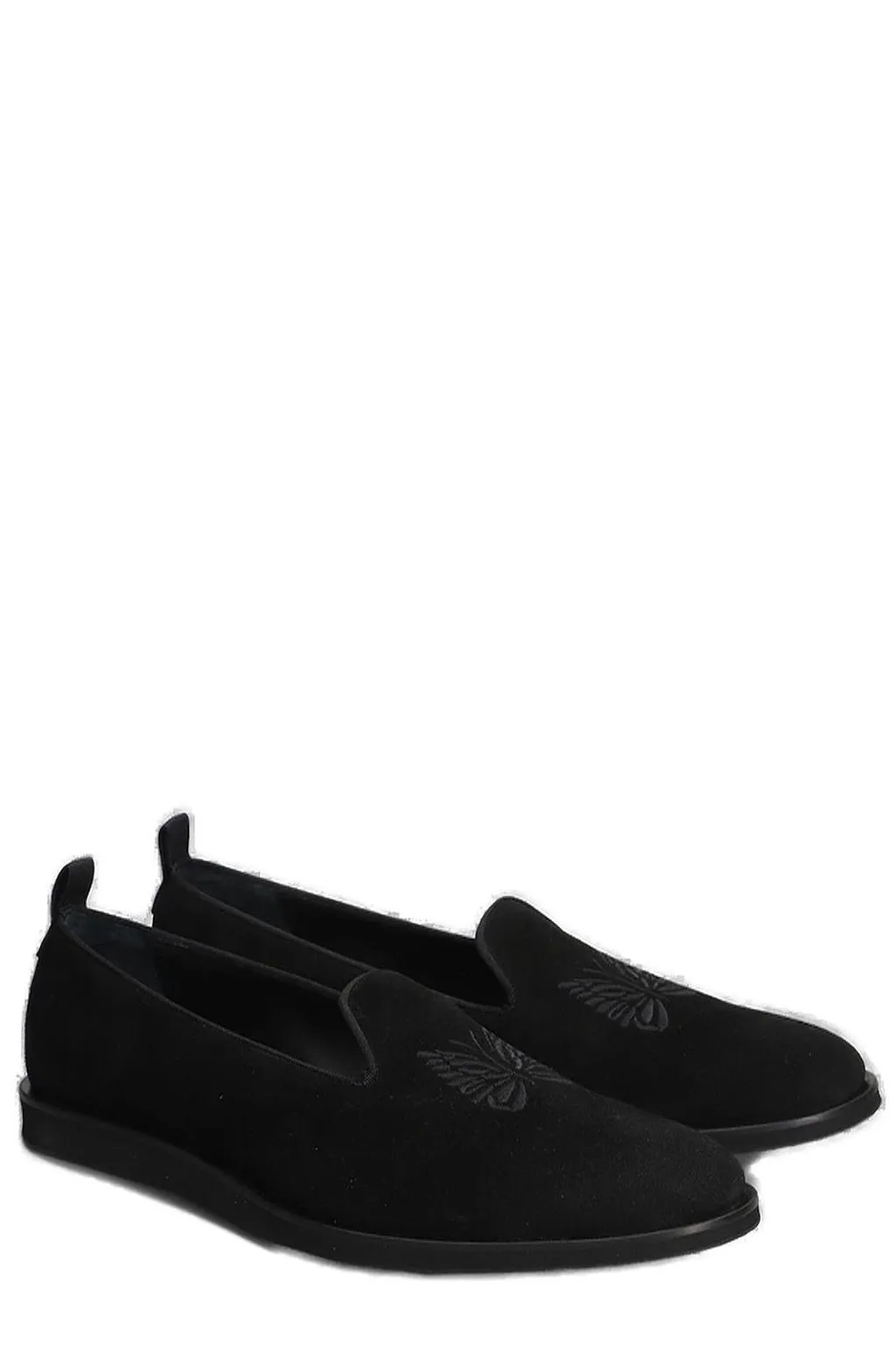 Needles Logo Embroidered Loafers