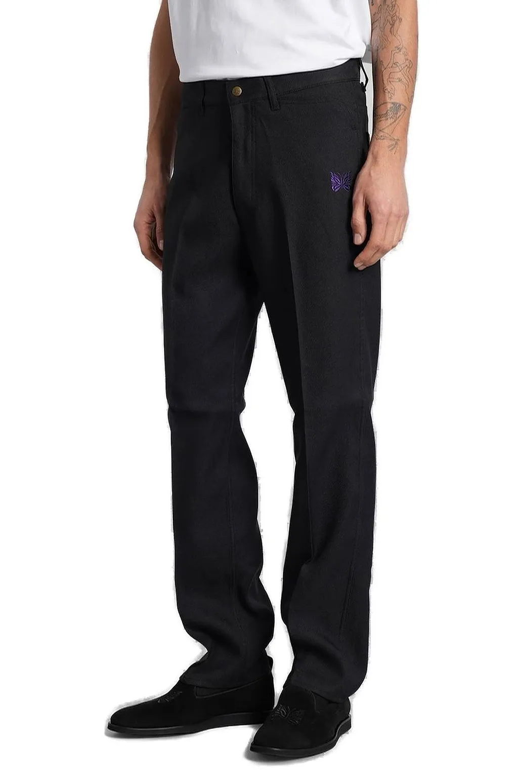 Needles Logo Embroidered Pants
