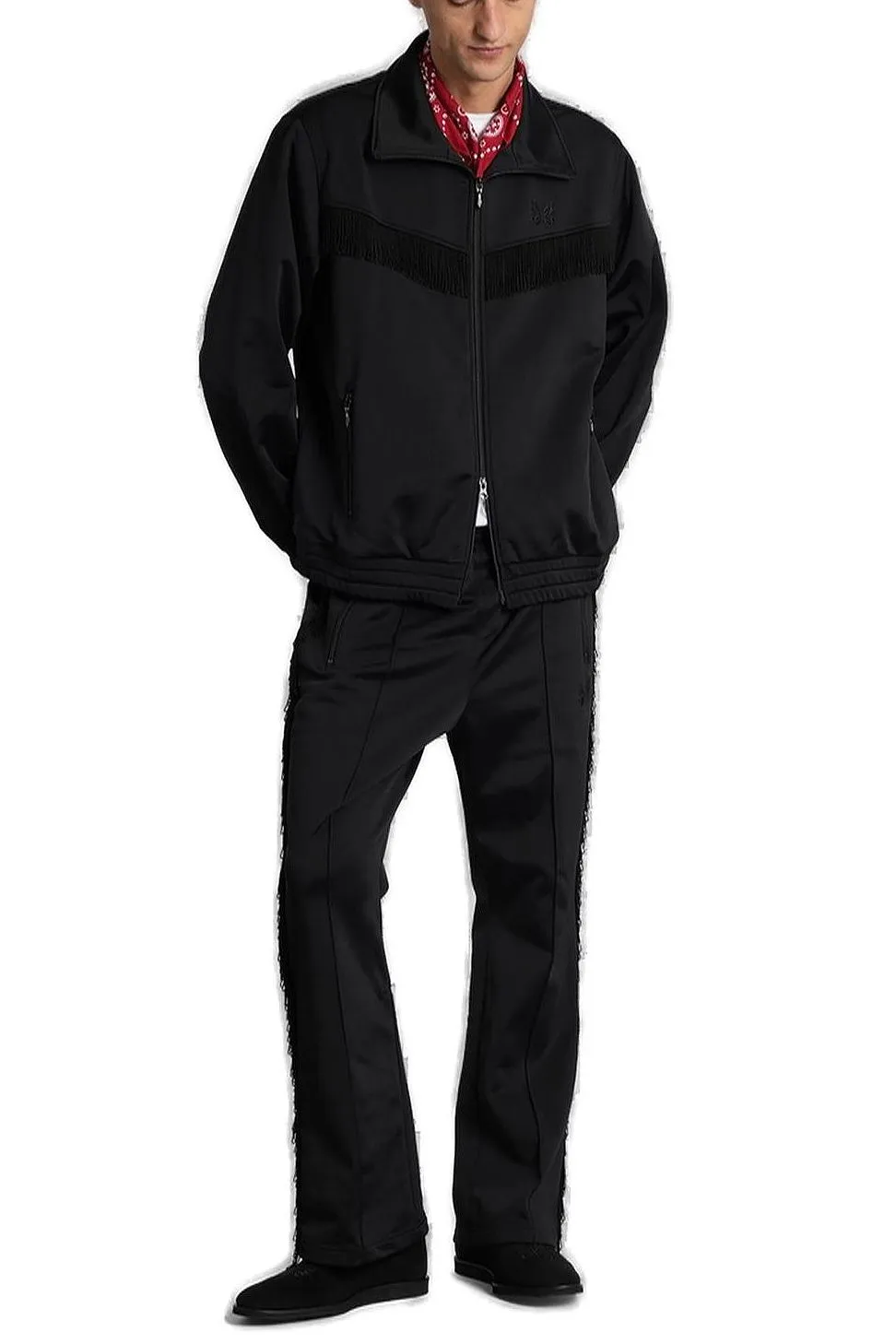 Needles Logo Embroidered Zipped Jacket