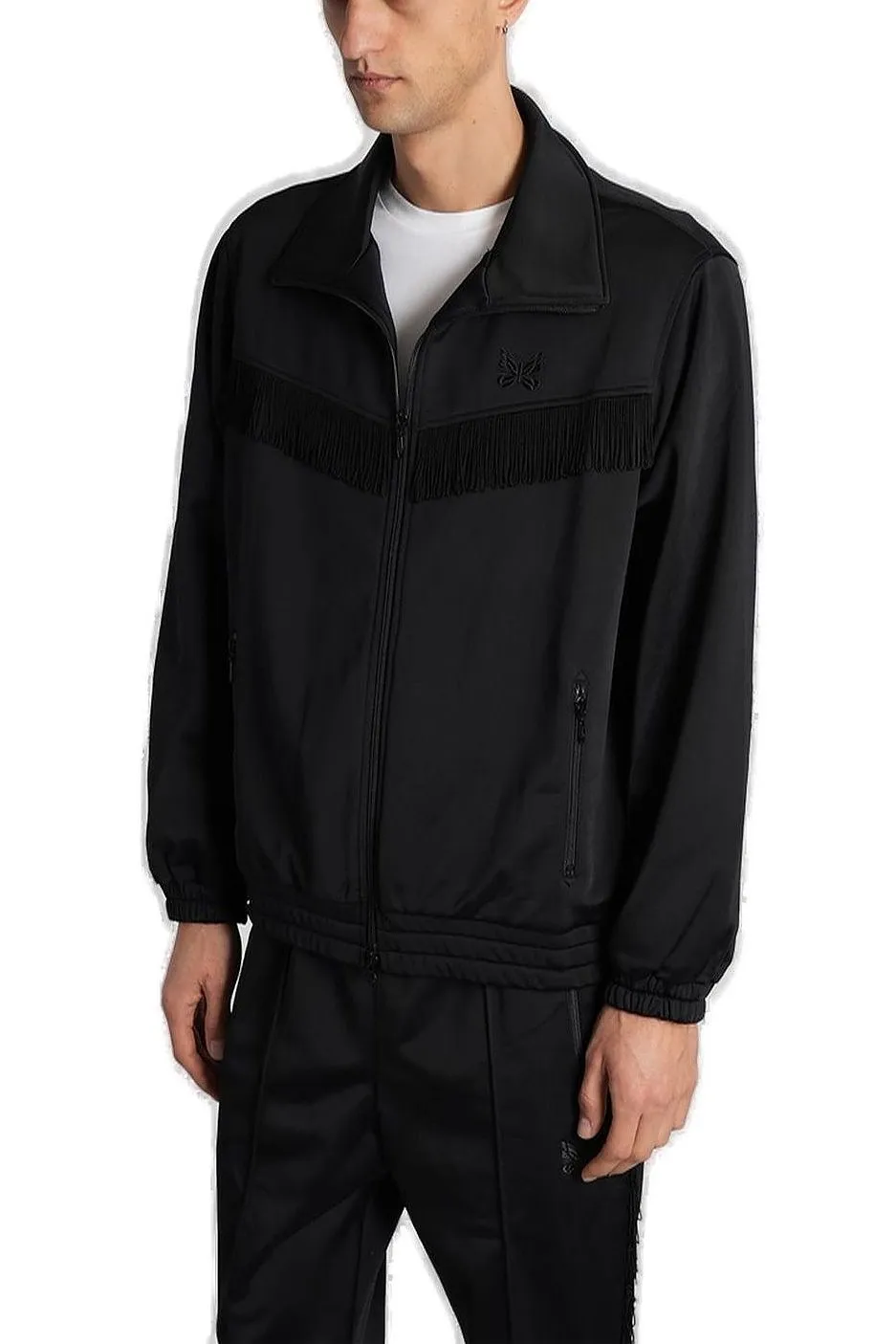 Needles Logo Embroidered Zipped Jacket