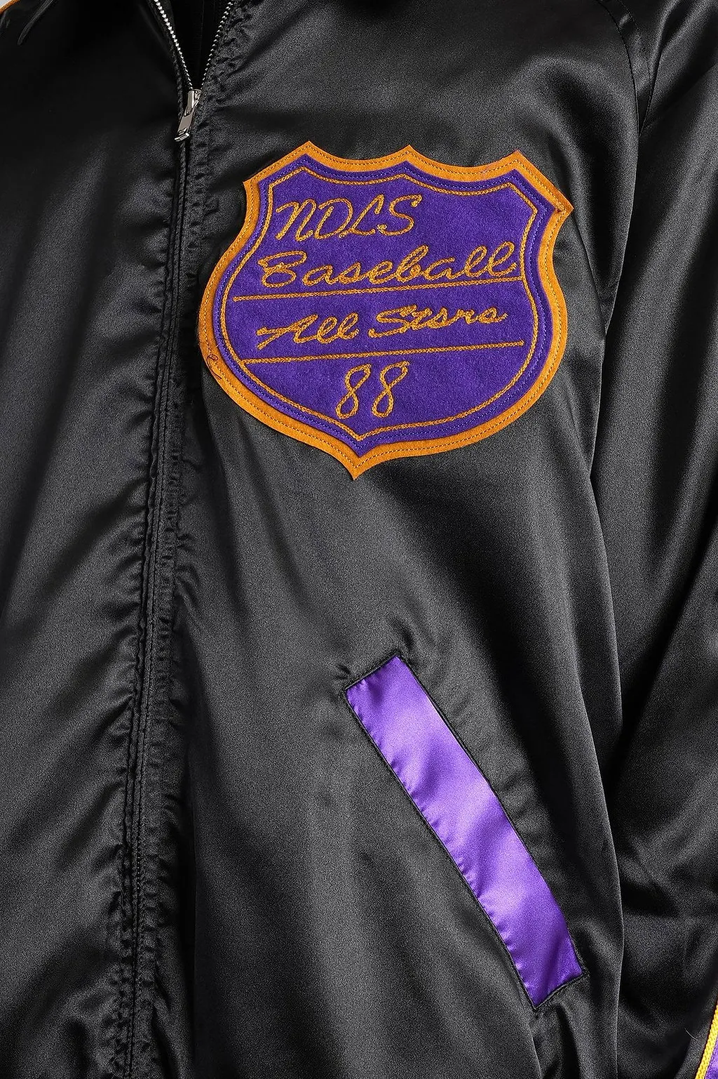 Needles Logo Embroidered Zipped Stadium Jacket