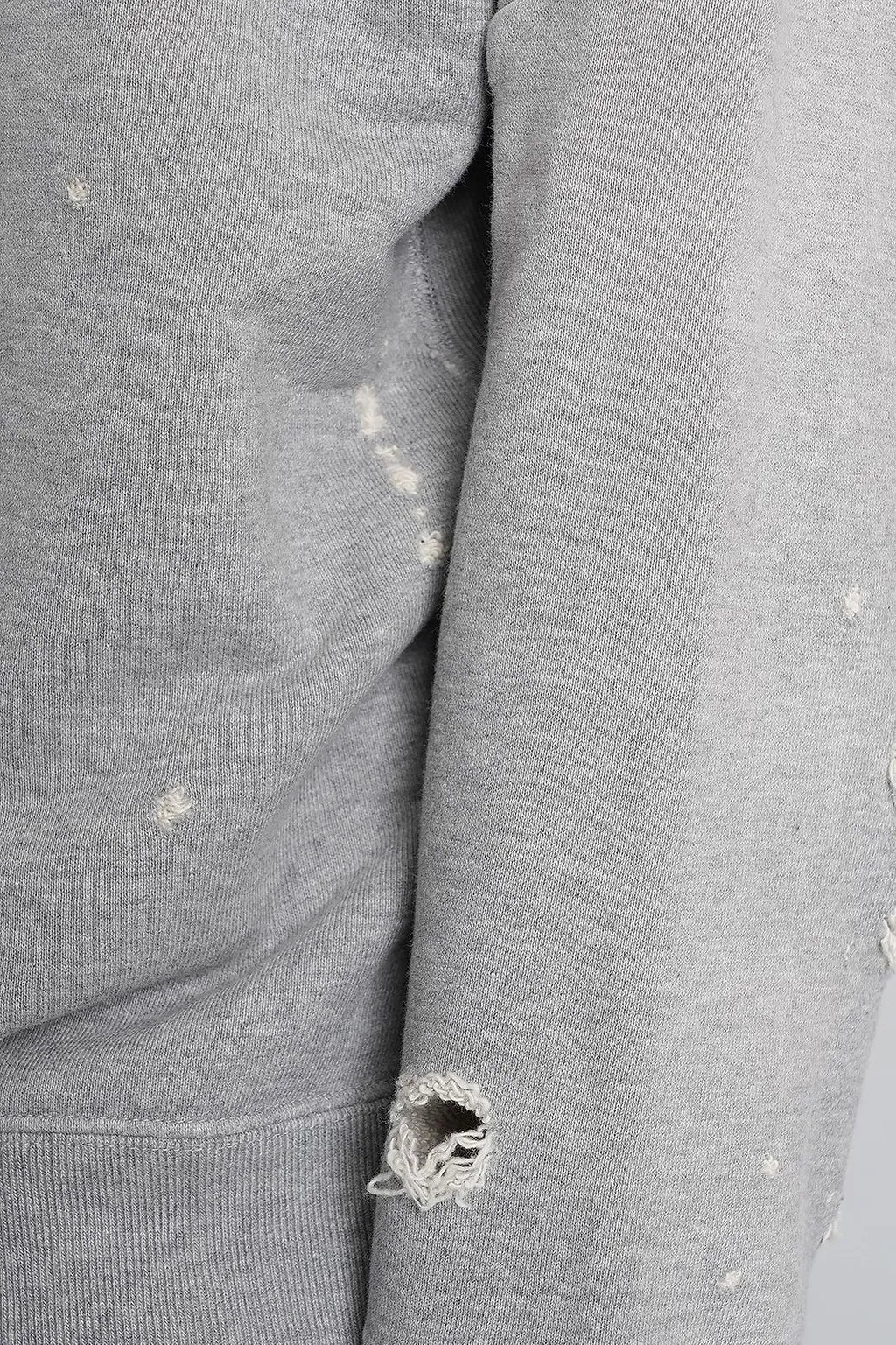 Logo Printed Distressed Sweatshirt