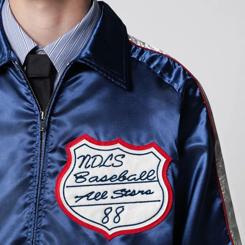 Needles Logo Embroidered Zipped Stadium Jacket