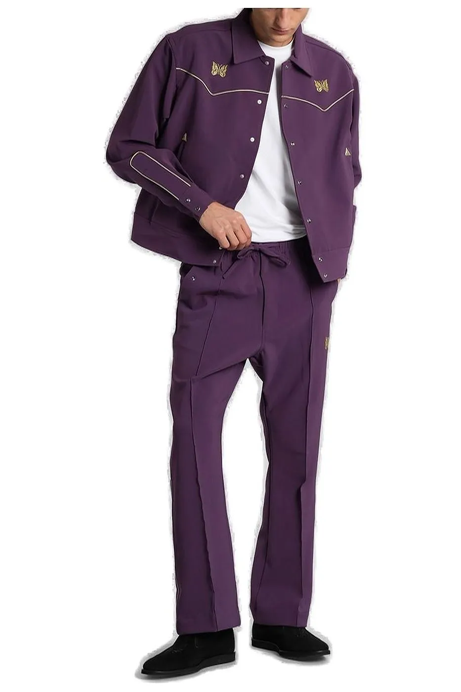 Needles Piping Drawstring Cowboy Pants