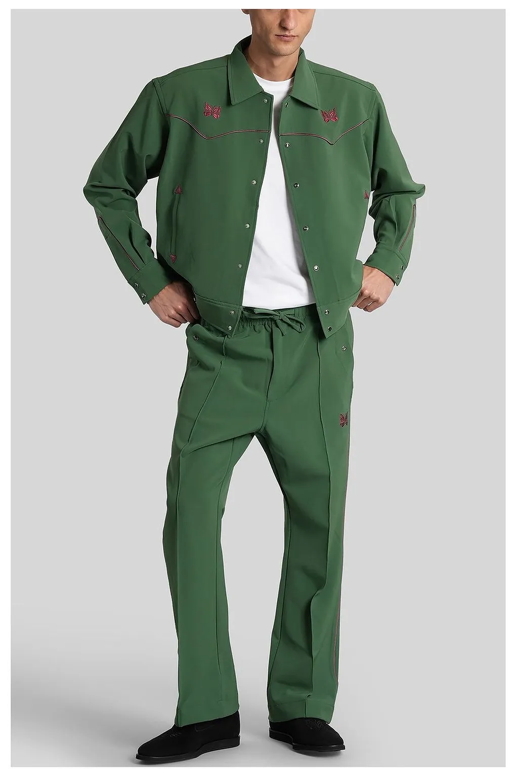Needles Piping Drawstring Cowboy Pants