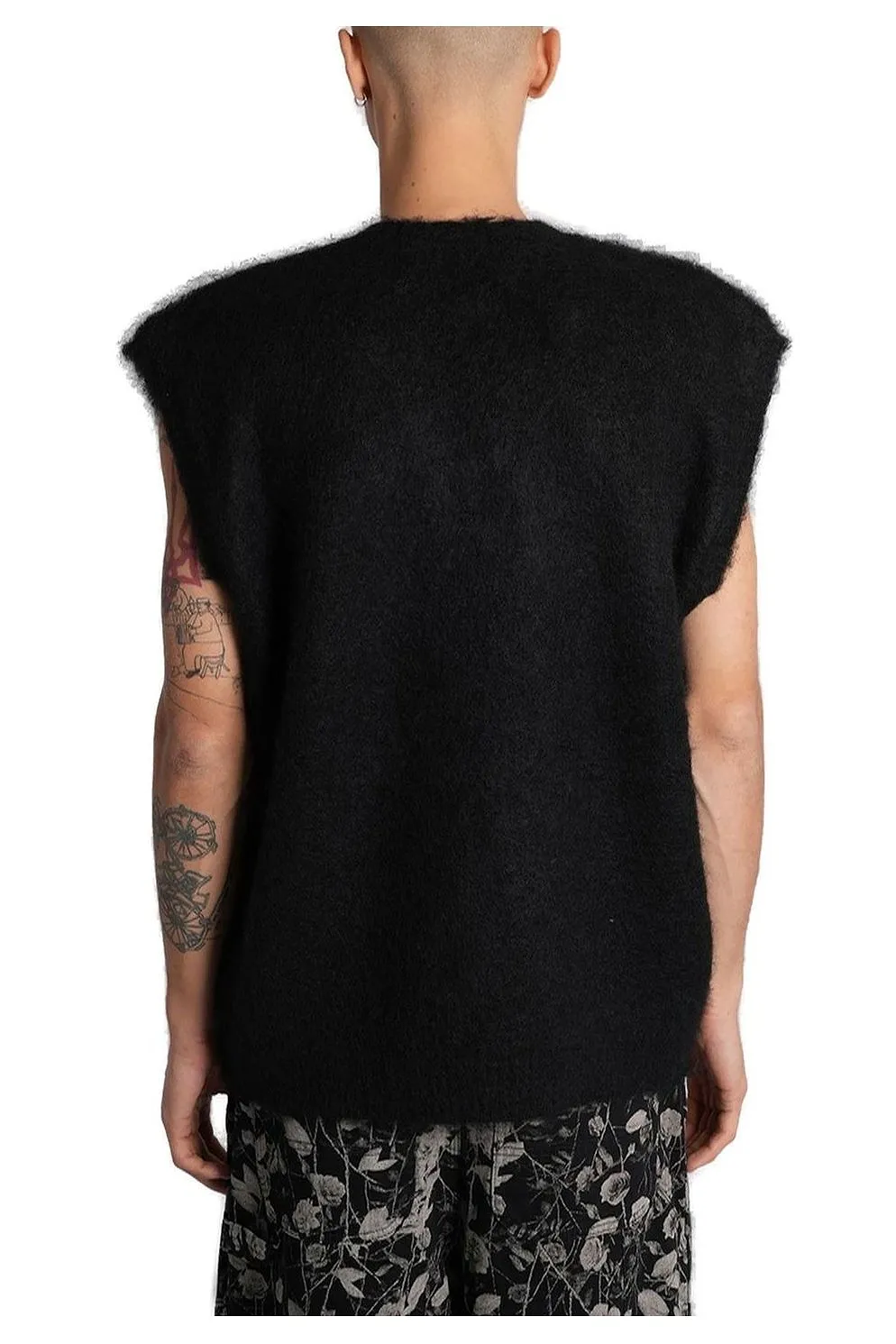 Needles V-Neck Knitted Vest