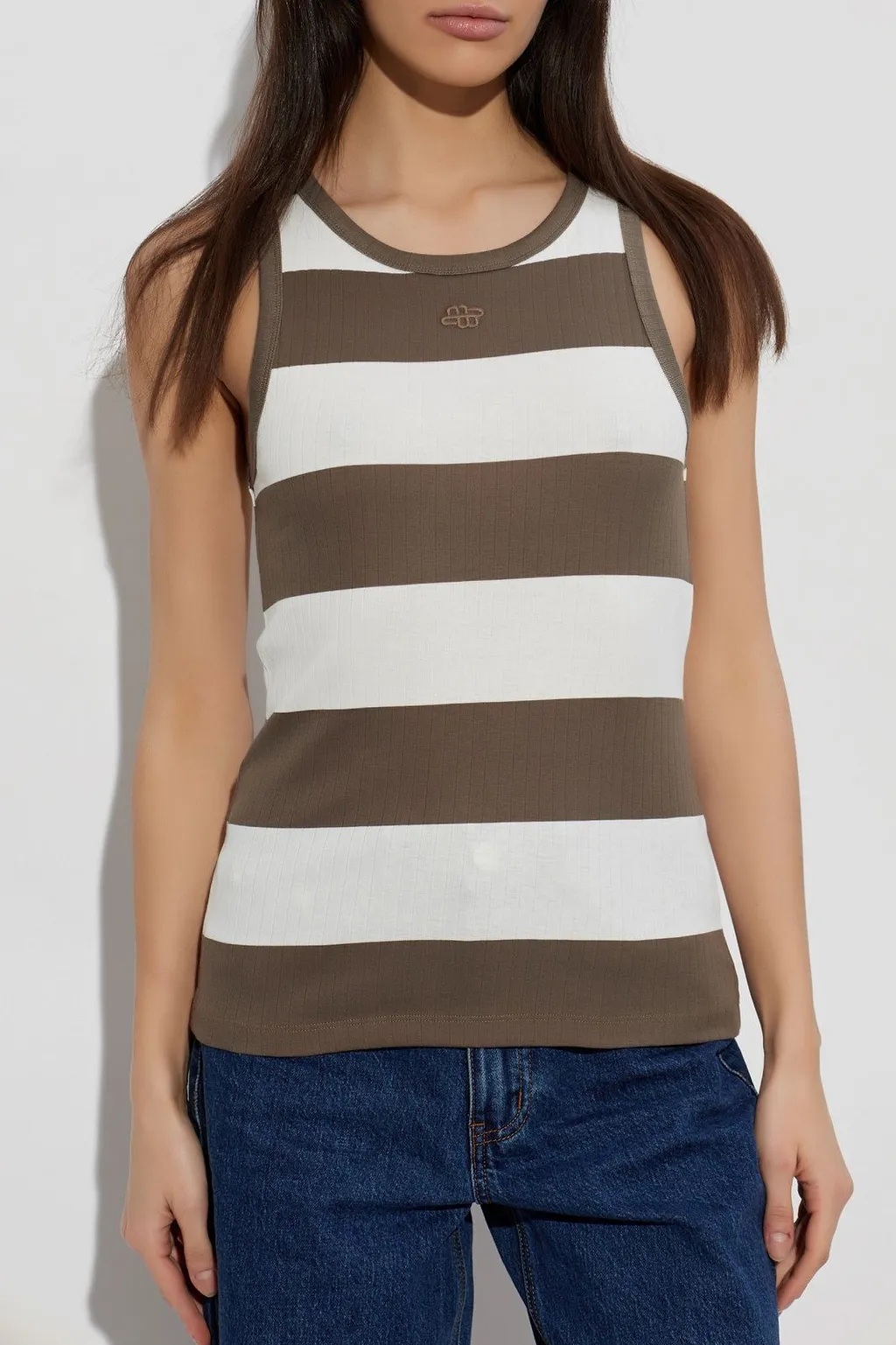 Munthe Tezza Striped Knitted Top