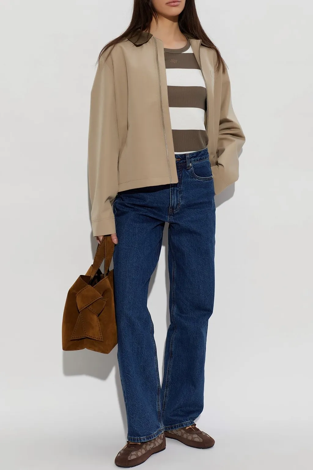 Munthe Tezza Striped Knitted Top