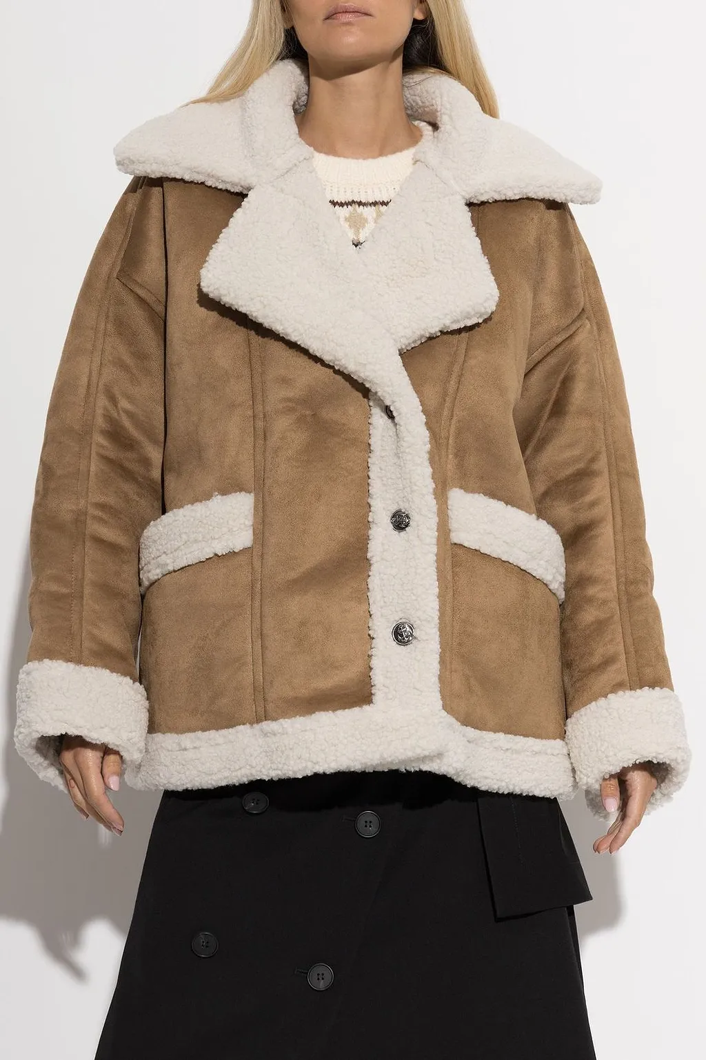 Valter Shearling Trim Coat