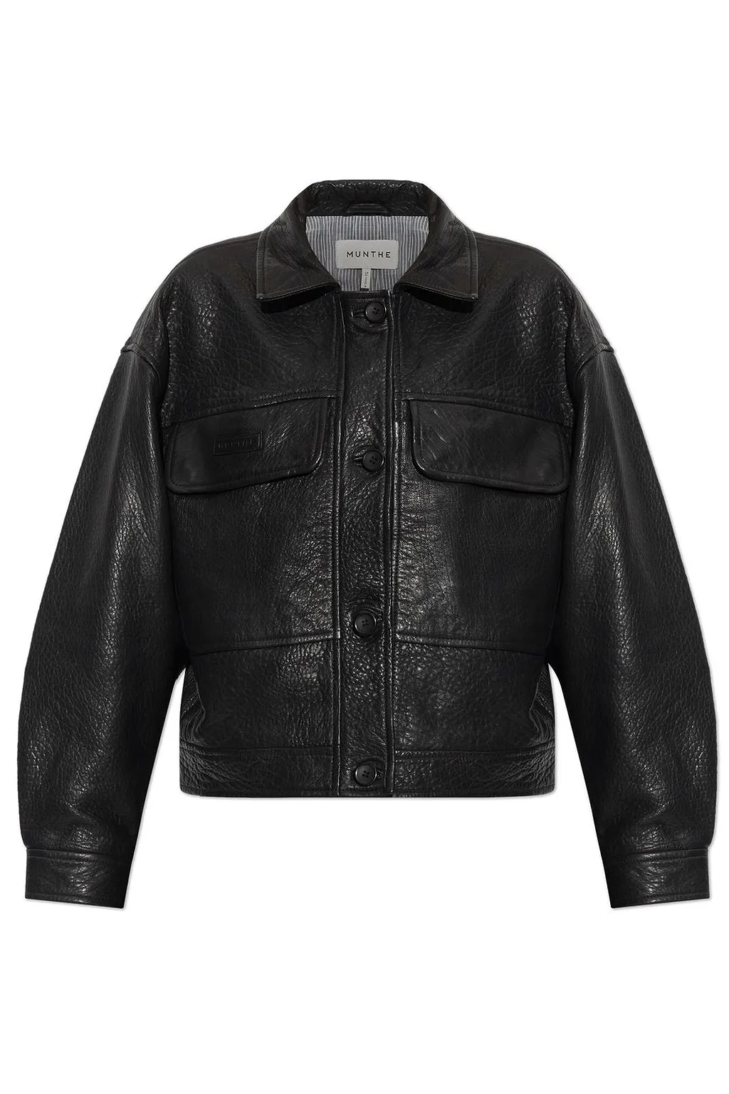 Munthe Vineth Cropped Leather Jacket
