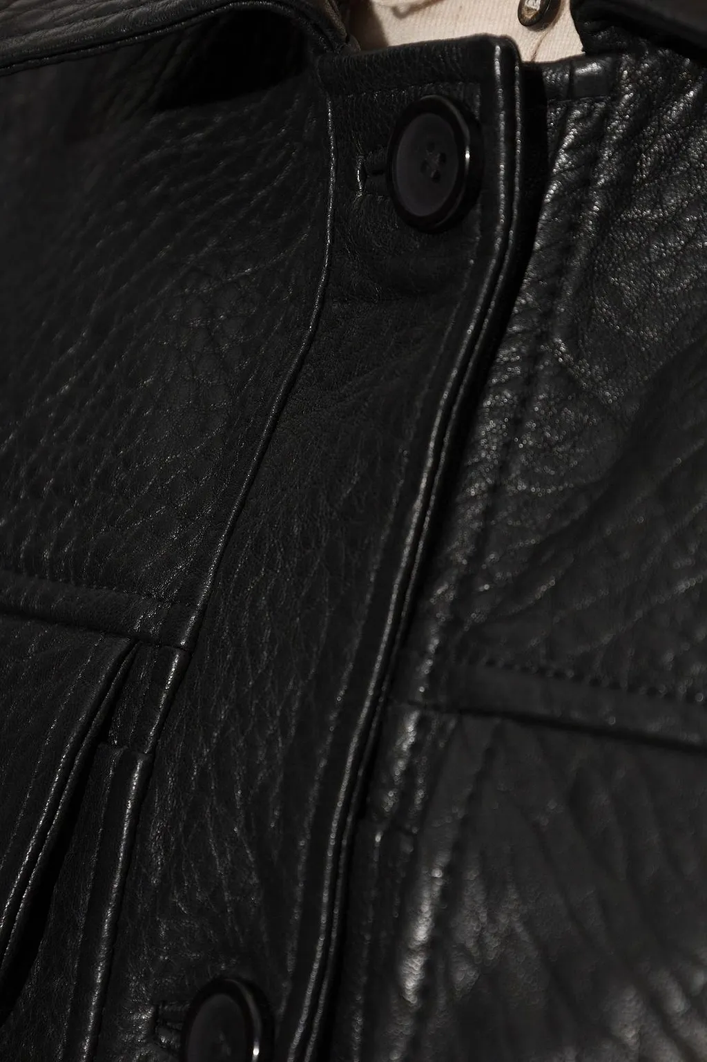 Munthe Vineth Cropped Leather Jacket