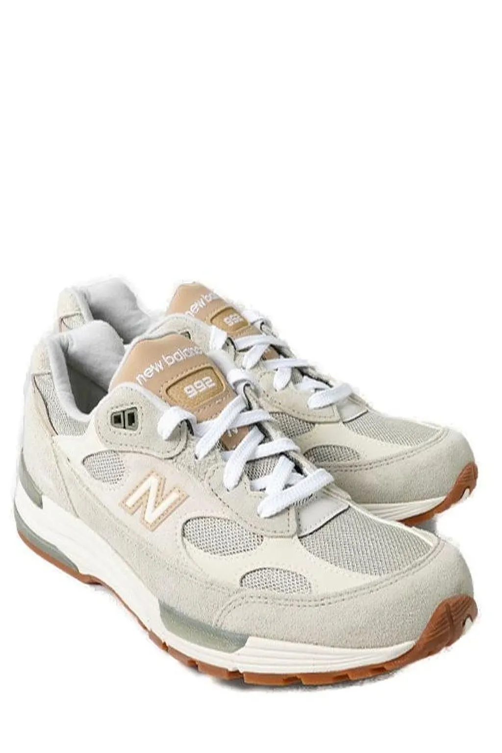New Balance 992 Logo Patch Lace-Up Sneakers