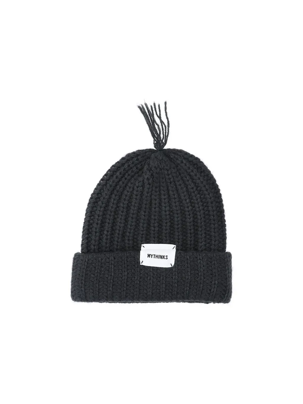 Mythinks Logo-Label Turn-Up Hem Beanie