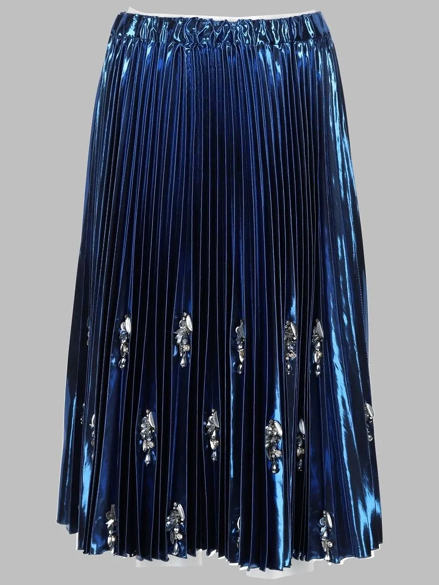 Embellished Pleated Skirt
