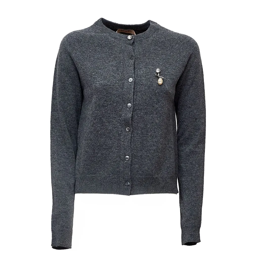 N°21 Embellished Button-Up Cardigan