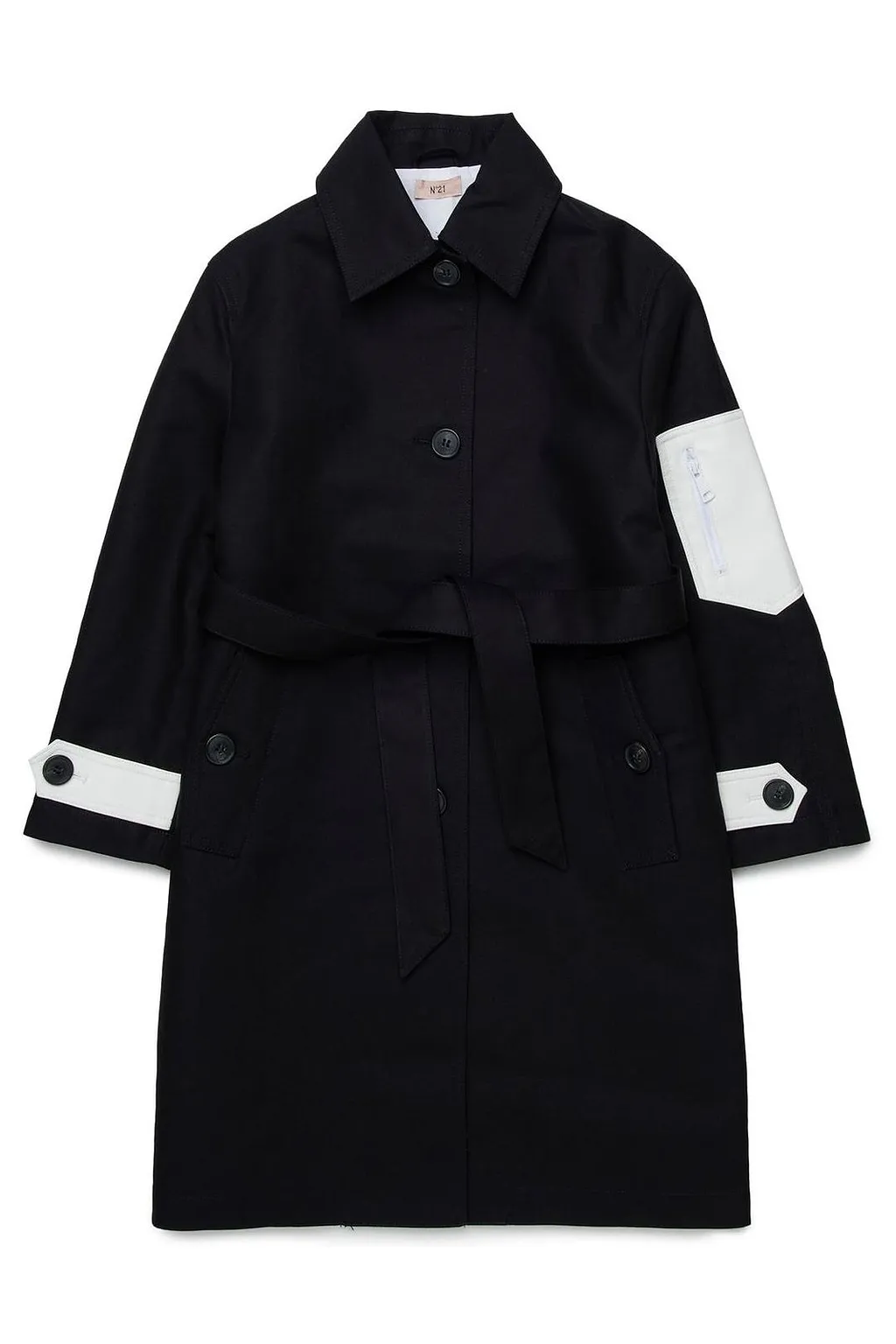 N°21 Kids Button-Up Belted Jacket