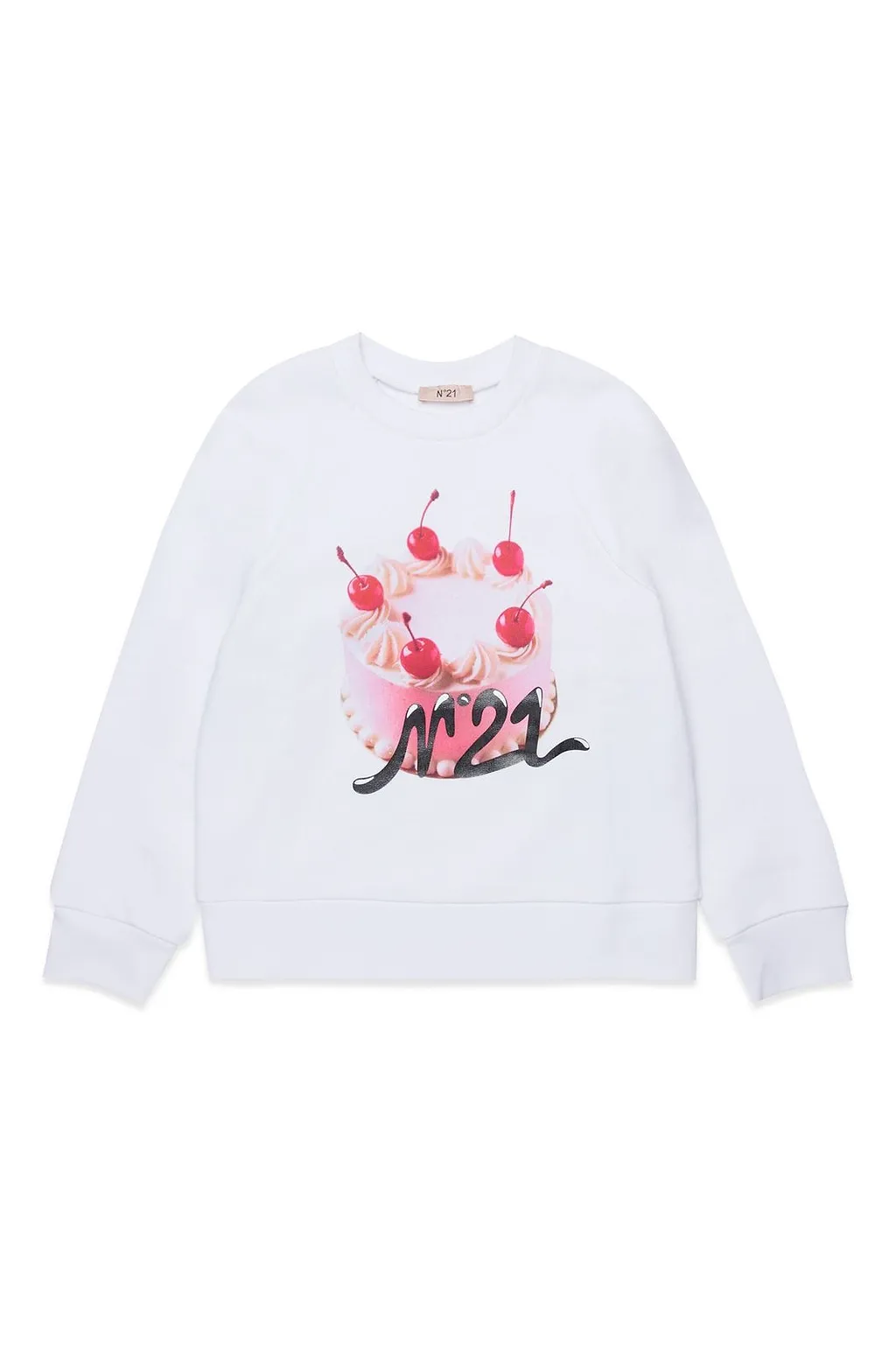 N°21 Kids Cake-Printed Crewneck Sweatshirt