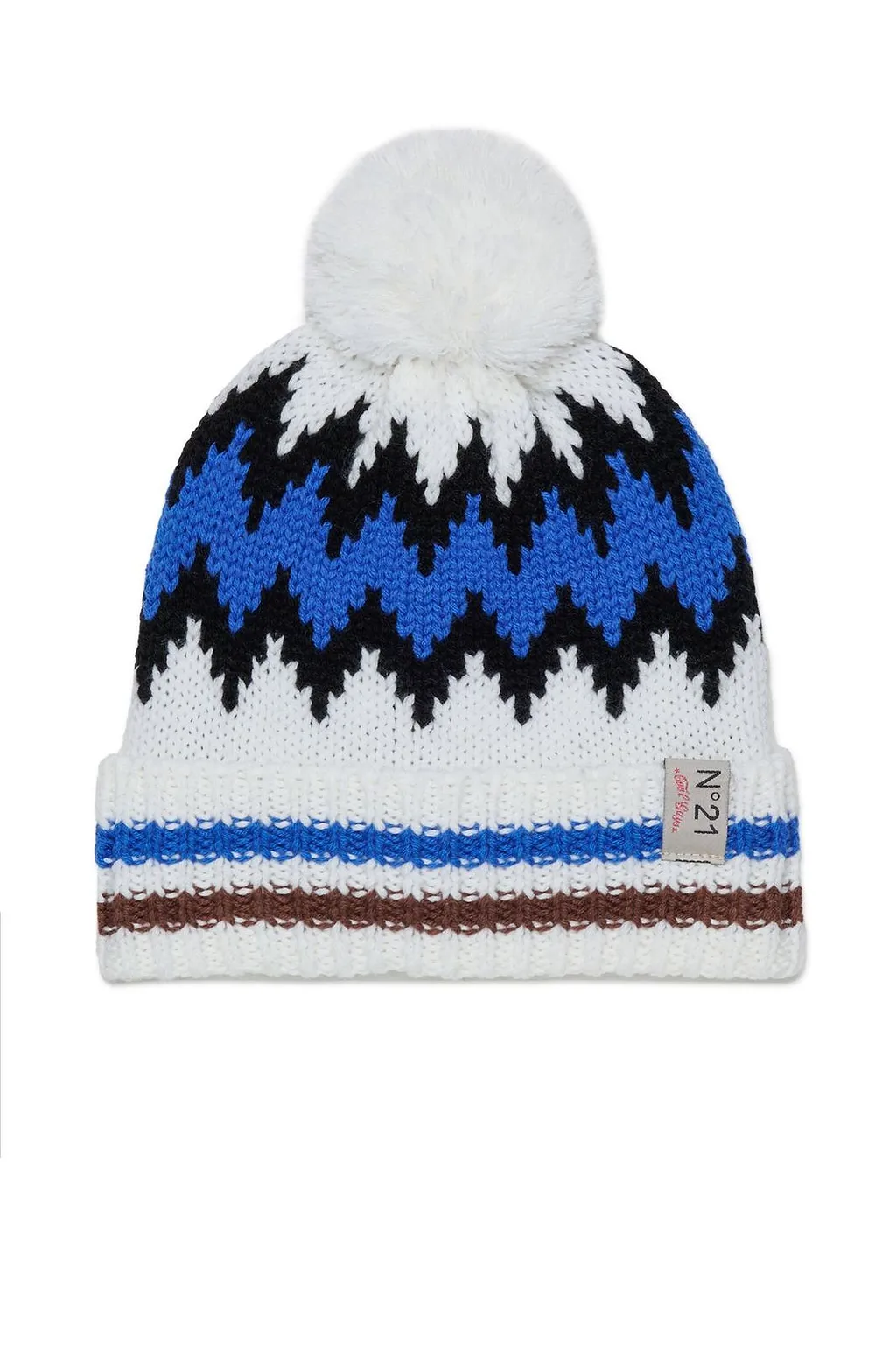 N°21 Kids Fair Isle Pom-Pom Hat