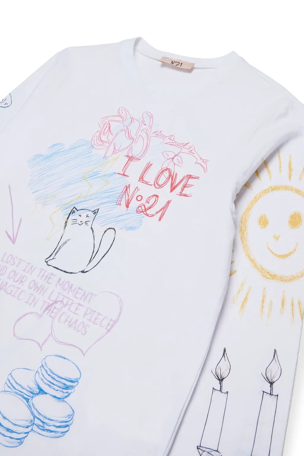 N°21 Kids Graphic Print T-Shirt