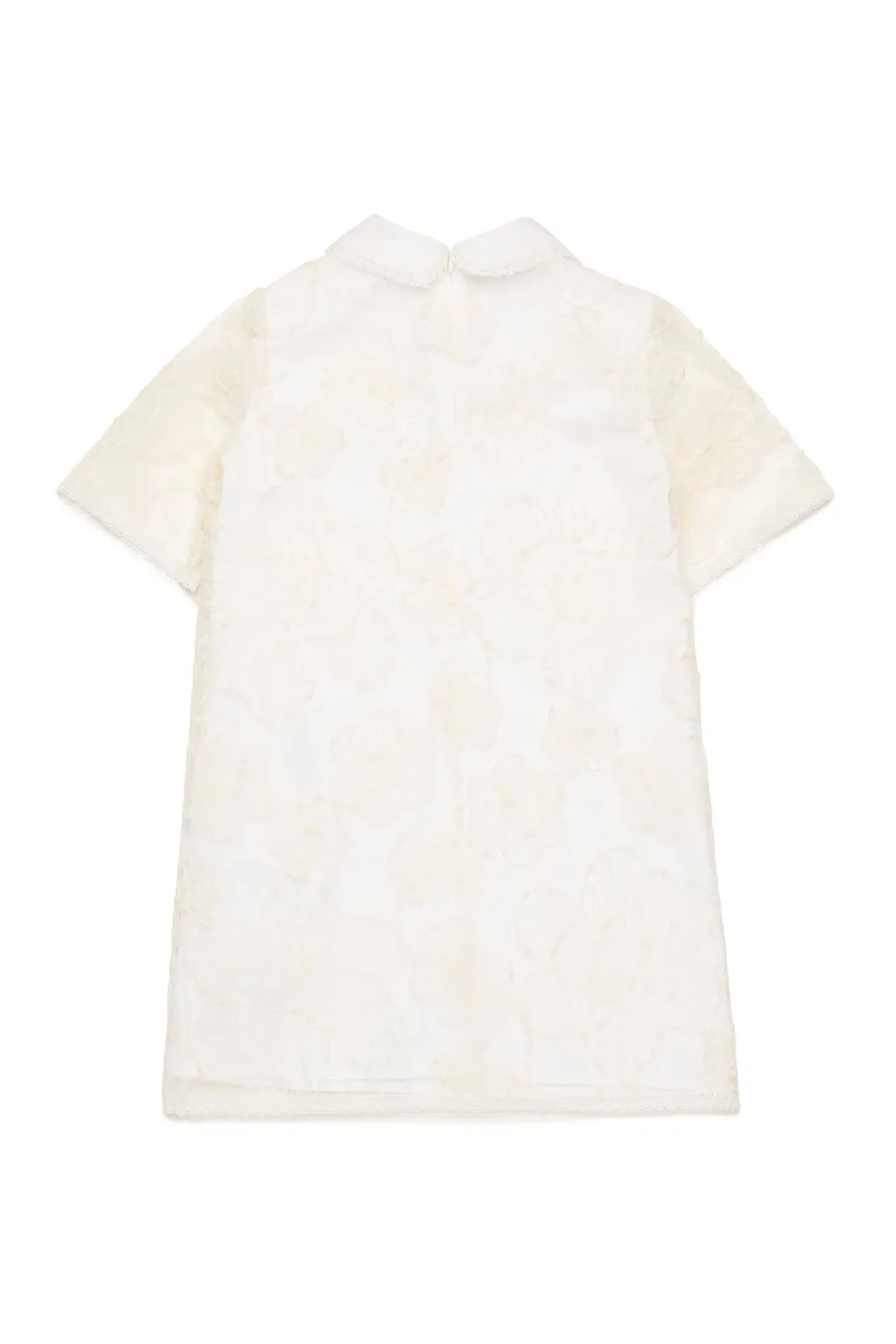 N°21 Kids Flower Embroidered Short-Sleeved Dress