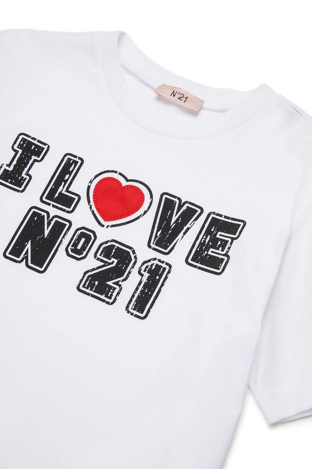 N°21 Kids Logo Printed Crewneck T-Shirt