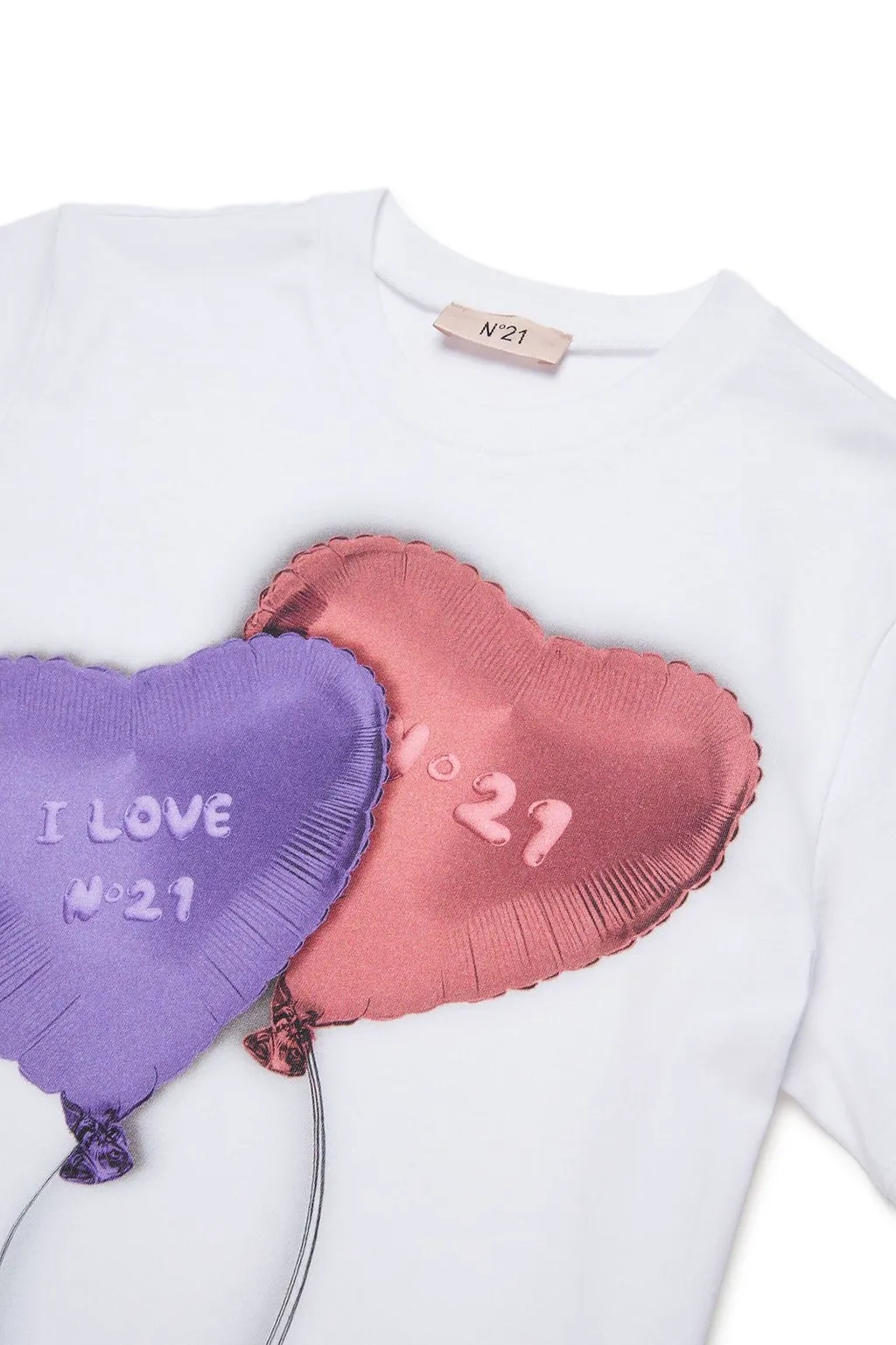 N°21 Kids Heart Graphic Crewneck T-Shirt