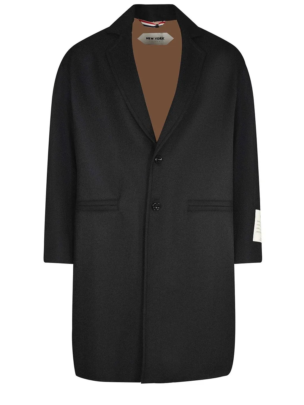 New York Resident Single-Breasted Tailored Coat