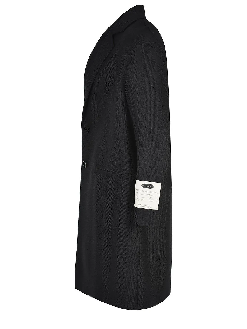 New York Resident Single-Breasted Tailored Coat