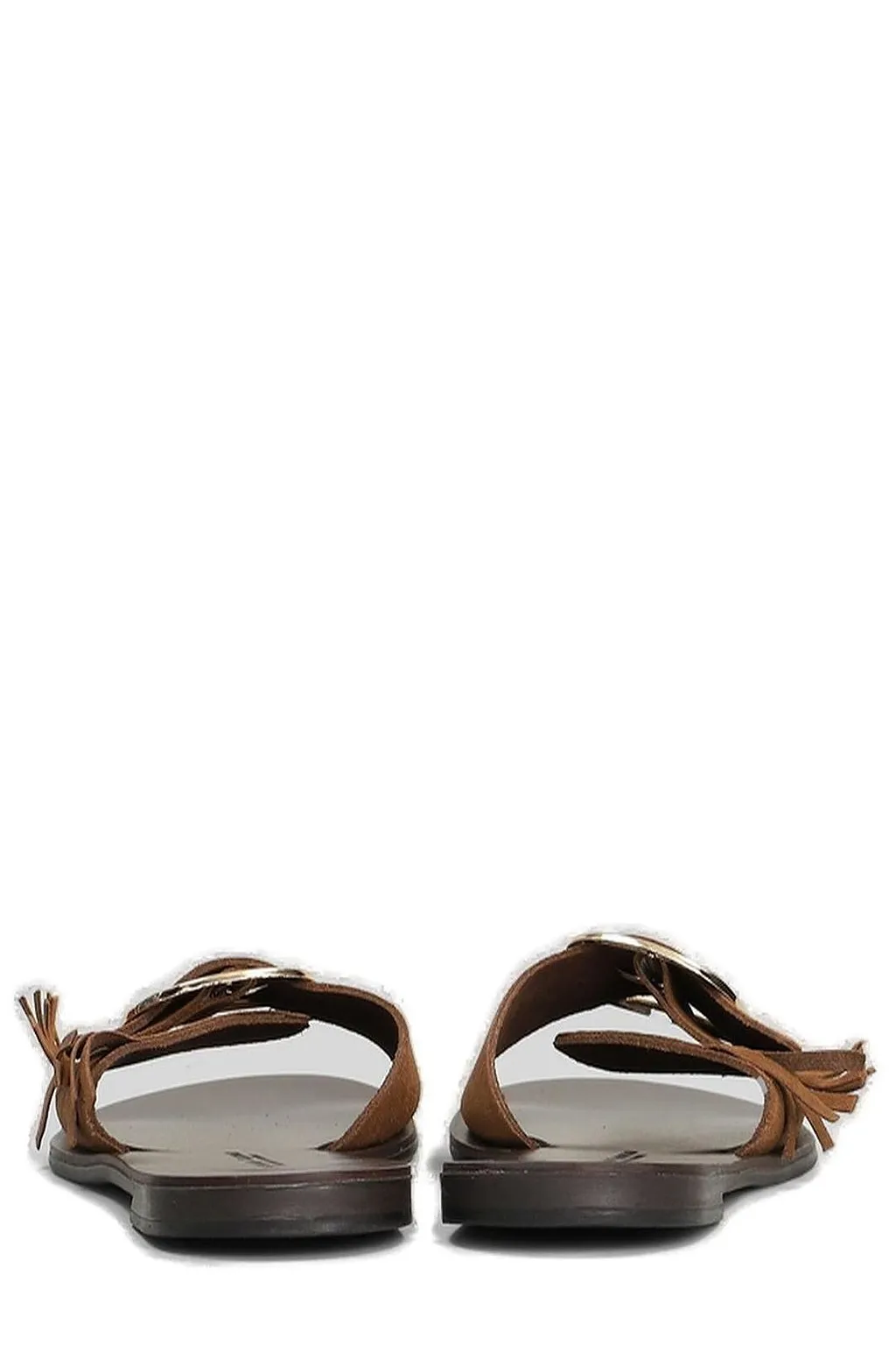 Nicolas Lainas Buckle Detailed Fringed Sandals