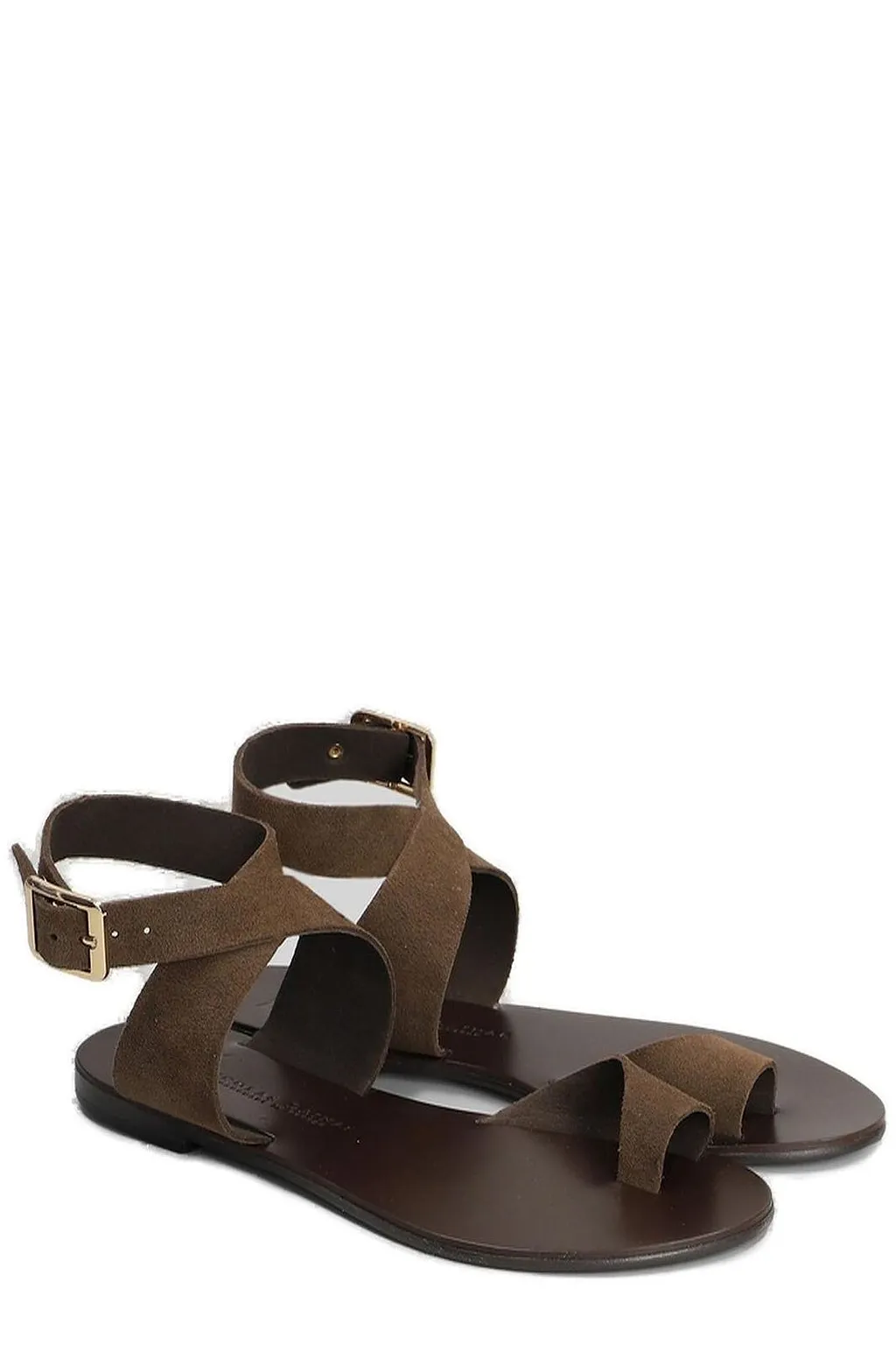 Nicolas Lainas Buckle Detailed Flat Sandals