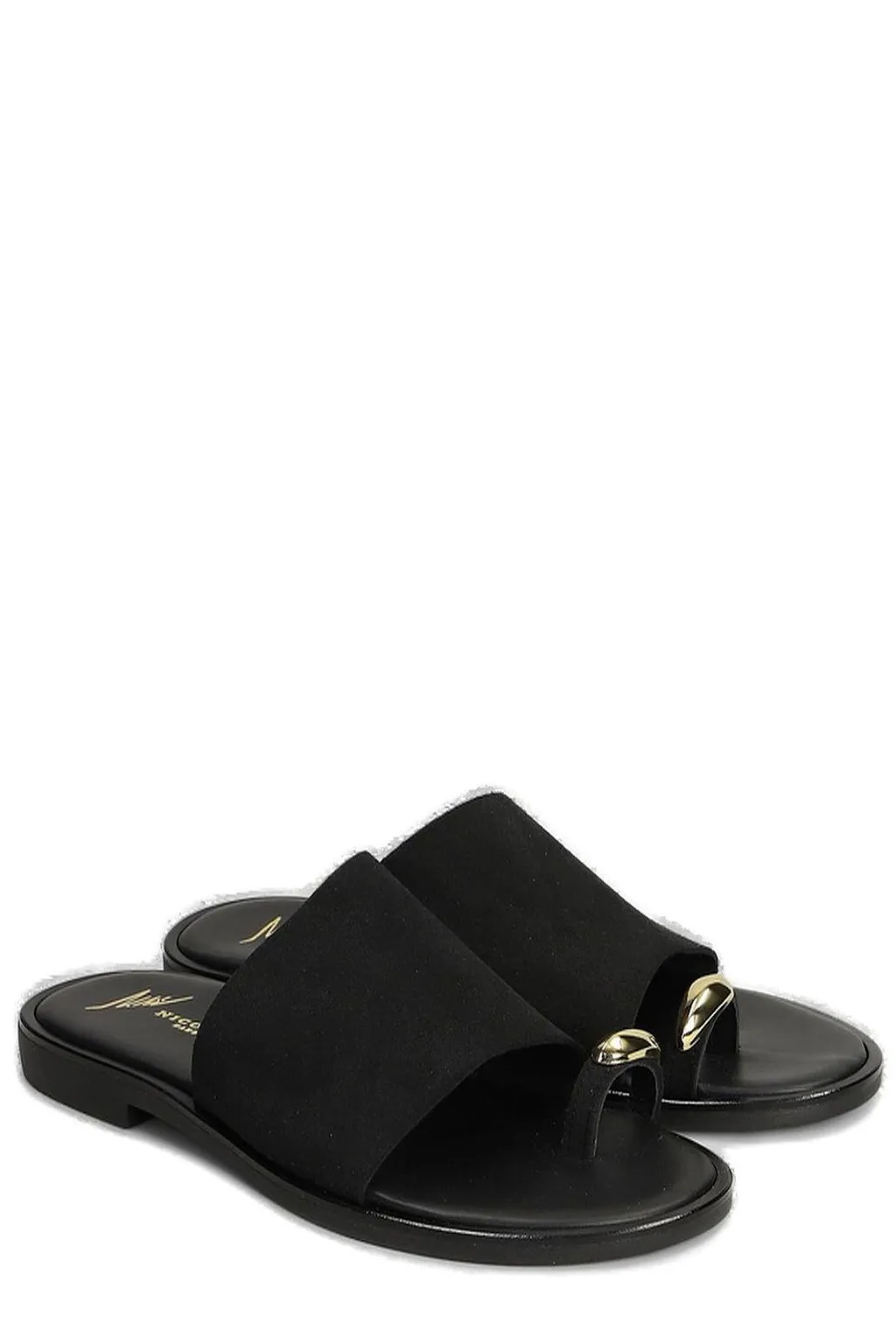 Nicolas Lainas Embellished Slip-On Sandals