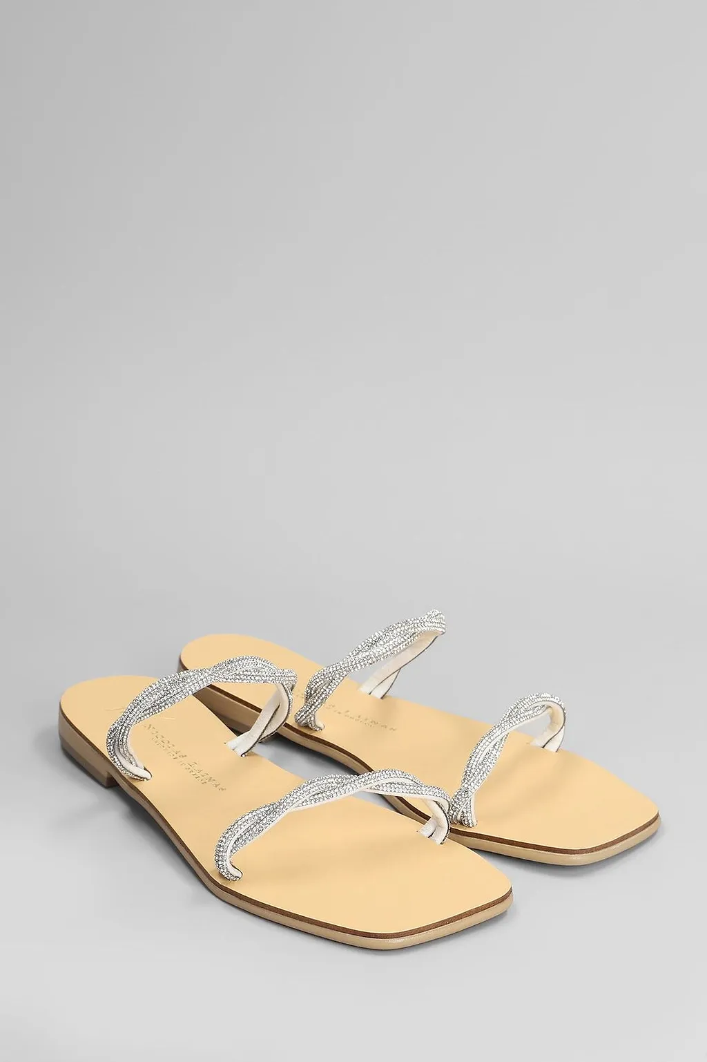 Nicolas Lainas Strap Embellished Flat Sandals