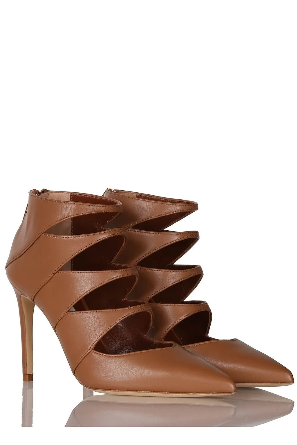 Ninalilou Cutout Pointed Heeled Pumps