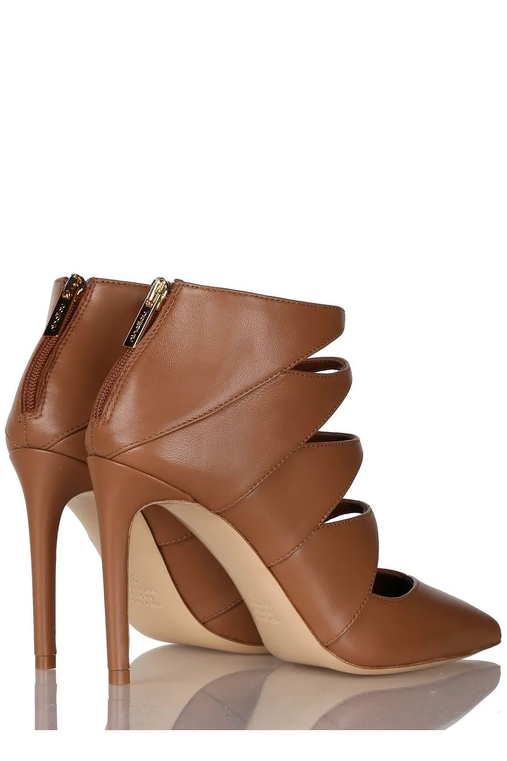 Ninalilou Cutout Pointed Heeled Pumps